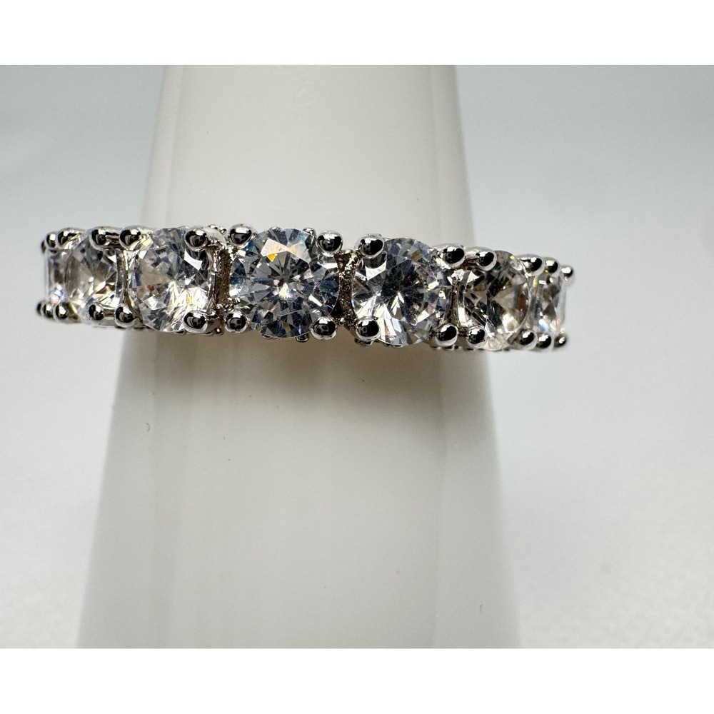 Bomb Party April Ring RBP7416 Wow Me Always Rhodium Diamond CZ Size 8